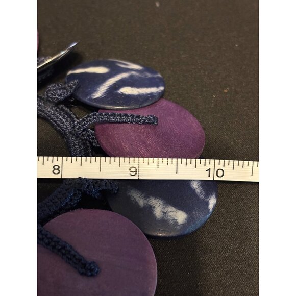 Chicos Statement Necklace With Black Cord & Multicolor Disc Beads - Picture 7 of 7